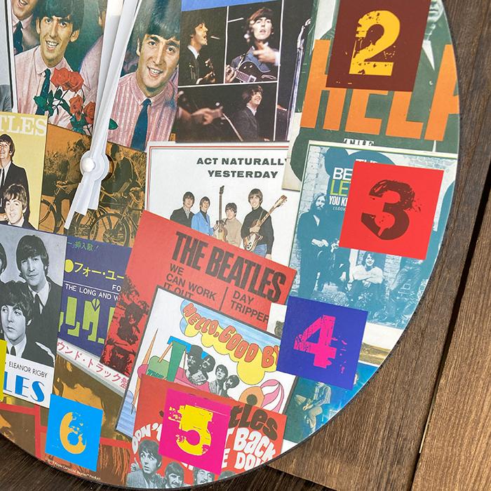 時計 Beatles ビートルズ 掛け時計 木製 ウォールクロック