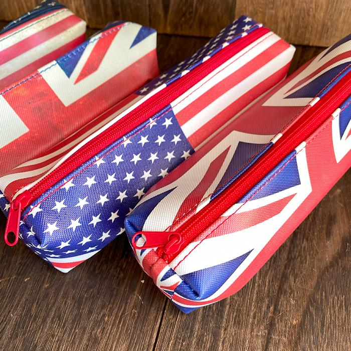 筆箱 ペンケース アメリカ イギリス USA ブリティッシュ 文房具 文具