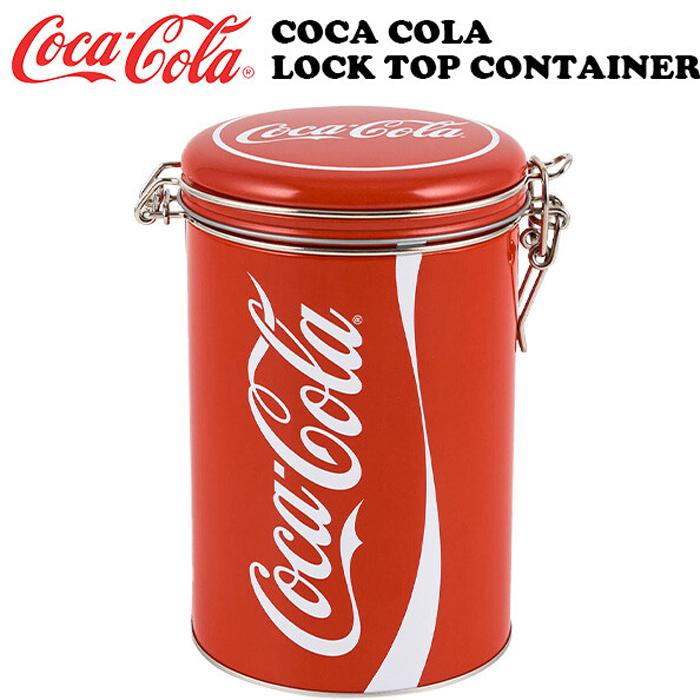 コカコーラ キャニスター ラウンド ブリキ 缶 防湿用 蓋付き 容器