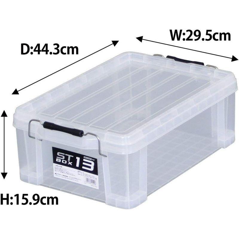 JEJアステージ 収納ボックス 日本製 STボックス #13 クリア 幅29.5cm×奥行44×高さ16cm 10個セット 収納ボックス 日本製 STボックス #13 クリア 幅29 5cm×奥行44×高さ16cm
