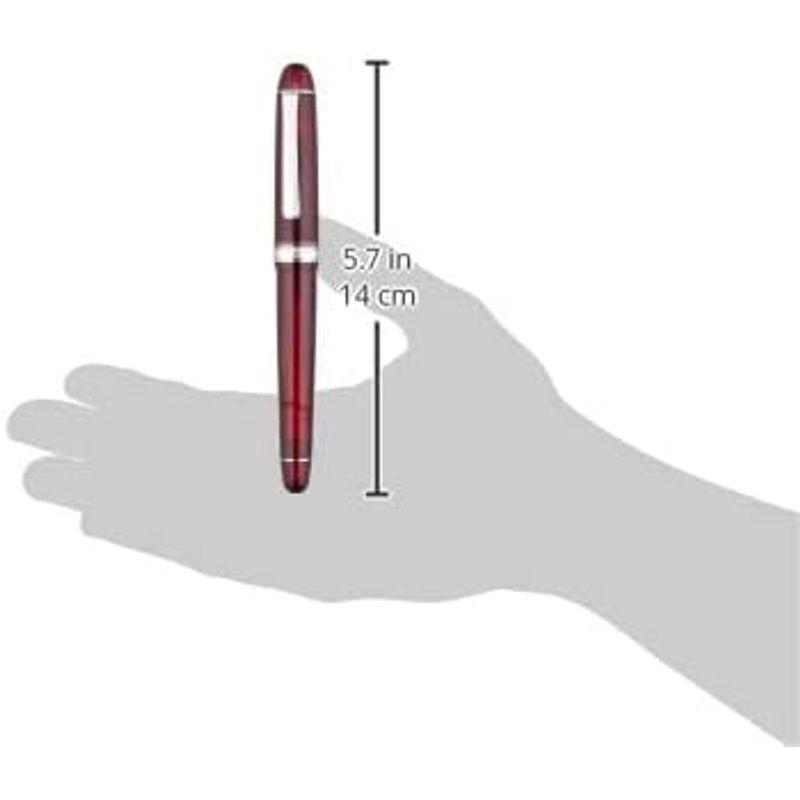 筆記具 プラチナ万年筆 万年筆 SF 細軟字 3776 センチュリー ロジウムフィニッシュ ブルゴーニュ PNB-18000CR 71-0 両用式｜gentlemanlyfactory｜05