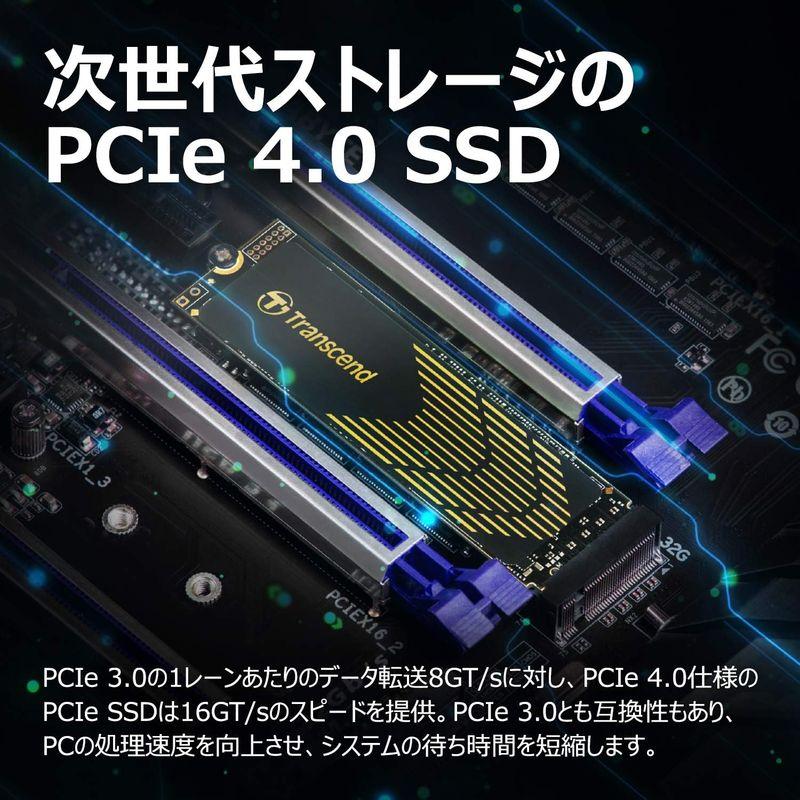 PCパーツ トランセンドジャパン SSD 500GB PCIe Gen4 x4 NVMe M.2 (2280) 3D TLC DRAMキャッシュ搭載 5｜gentlemanlyfactory｜07