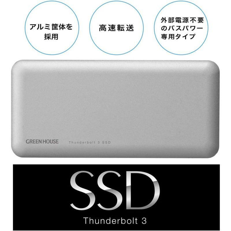 外付けSSD グリーンハウス Thunderbolt3対応 バスパワー専用タイプ 240GB 3年保証 GH-SSDTB3A240｜gentlemanlyfactory｜02