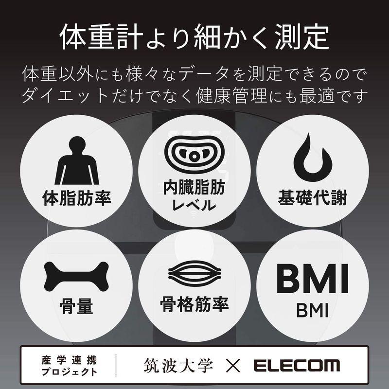 体組成計 エレコム HCS-WFS01BK エクリア Wifi接続対応 ブラック｜gentlemanlyfactory｜06