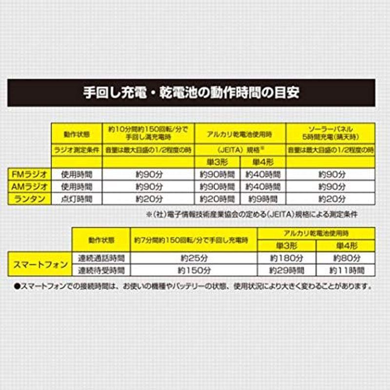 山善 キュリオム 手回し充電テレビ/ラジオ ワンセグ放送 防水 防塵 耐災害 ホワイト YTM-RTV200(W)｜gentlemanlyfactory｜10