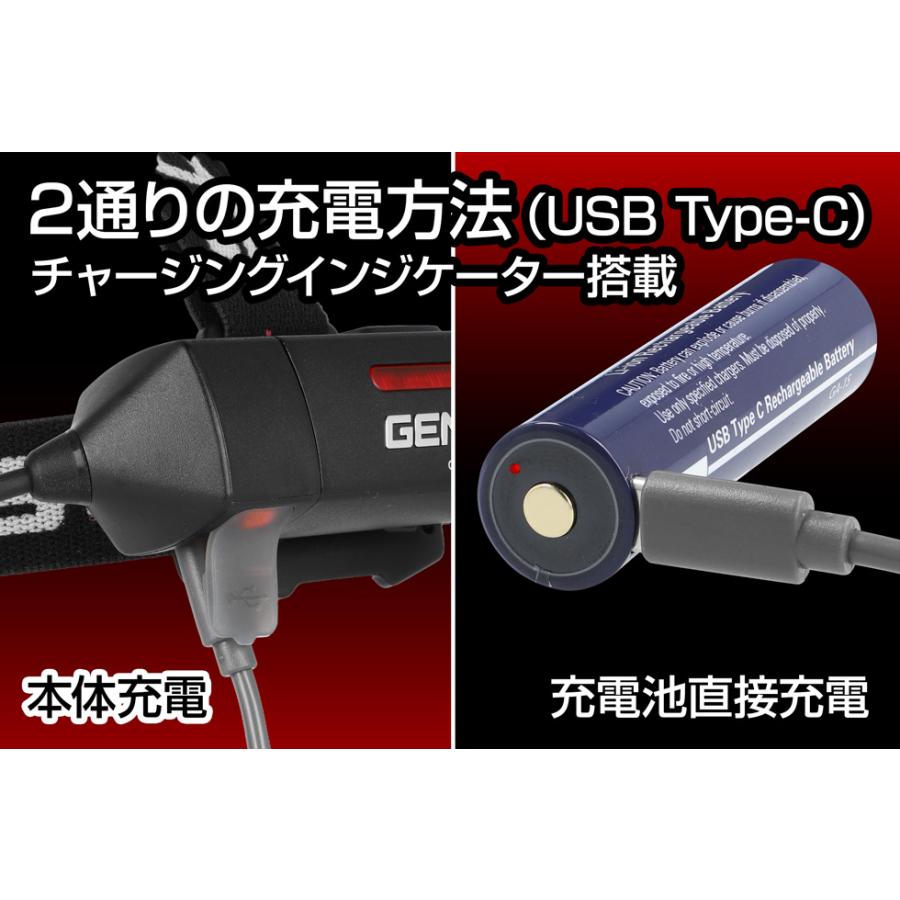 GENTOS（ジェントス） 【New!】ヘッドライト led 明るい 充電池 乾電池