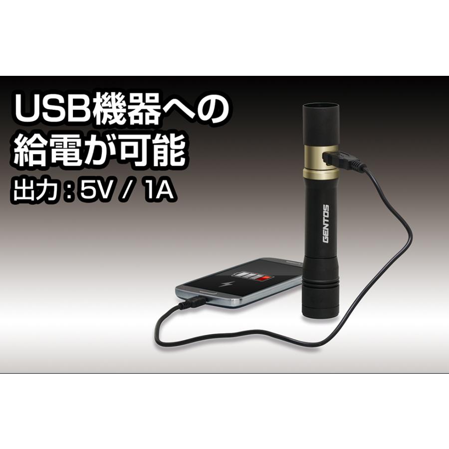 REXEED フラッシュライト 懐中電灯 led 充電 充電式 GENTOS ジェントス