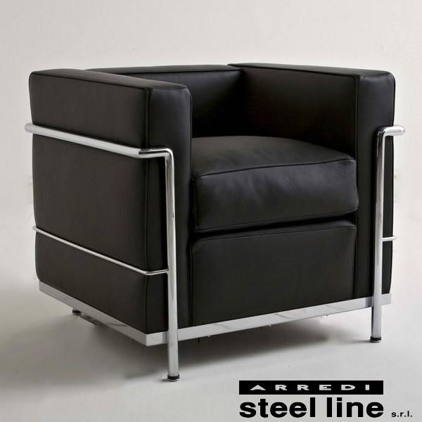 ル・コルビジェ LC2 1P（アニリン本革） スティールライン社DESIGN900 (steel line) | steel line