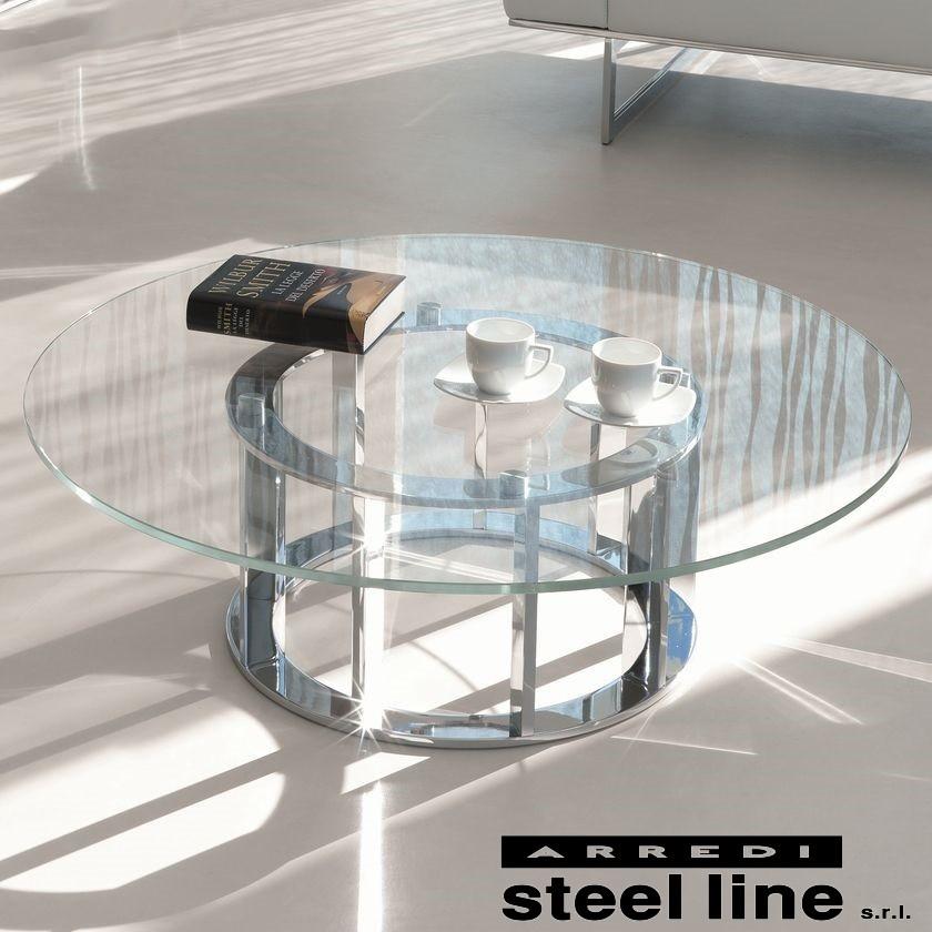 LIFE CLASSシリーズ NAXOS ガラスセンターテーブル スティールライン社 (steel line) | steel line
