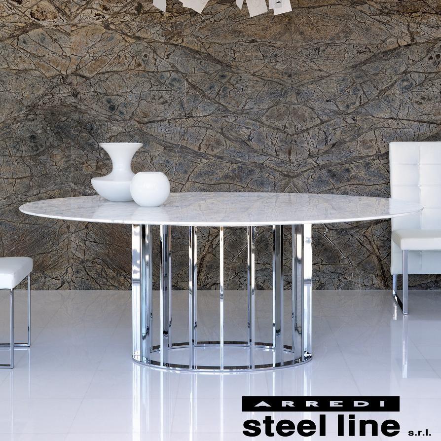 LIFE CLASSシリーズ EMBASSY大理石ダイニングテーブル スティールライン社 (steel line) | steel line | 01