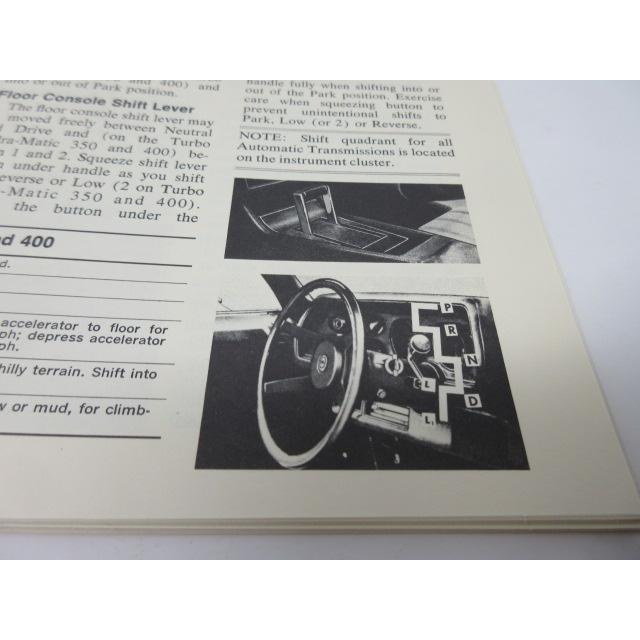 30年付近前の物 カマロ取説 1972 CHEVROLET シボレー カマロ オーナーズマニュアル Guide! 本国
