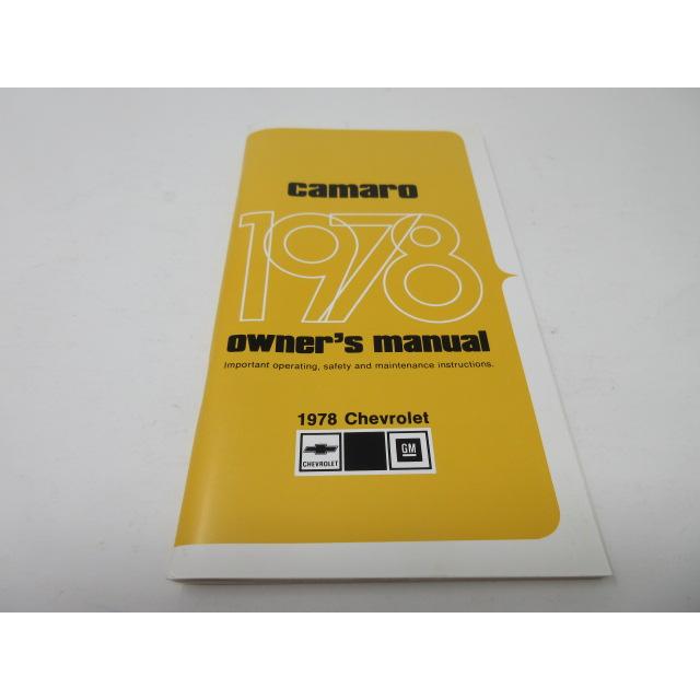 1978 CHEVROLET シボレー カマロ オーナーズマニュアル Guide! 本国