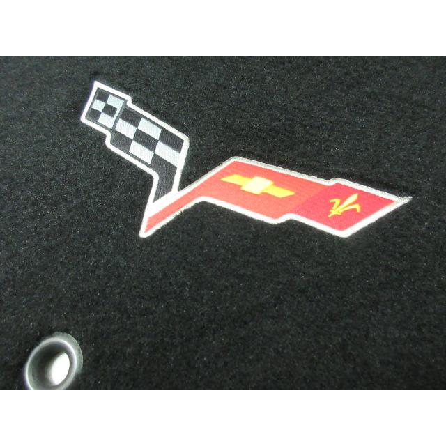 C6Logo! エンブレム！ 1997~2006 シボレー C5 コルベット フロアマット
