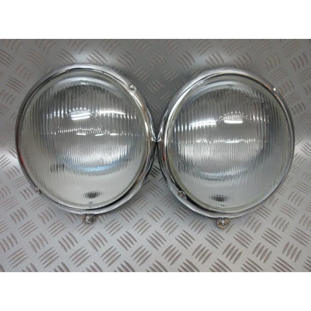 FlutedH.VW T1 FLAT4＝空冷４ Beetle ヘッドランプpr NEW Fluted！ 1950-1966 IAP製 119410