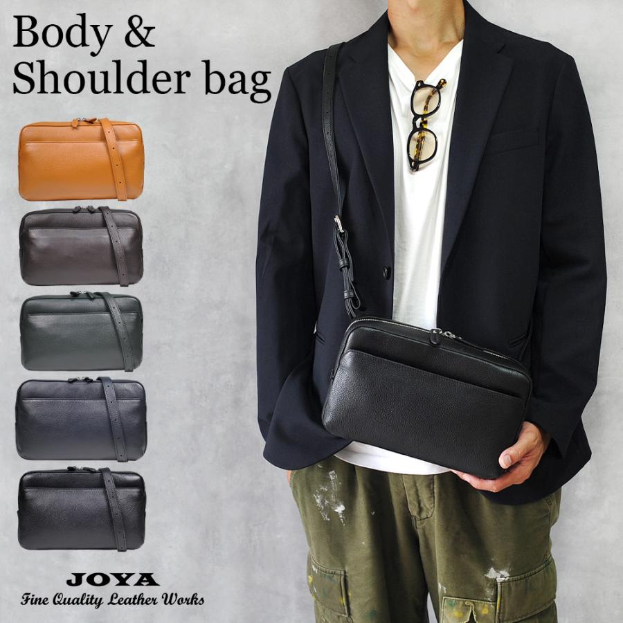 JOYA ボディバッグ ショルダーバッグ ビジネスバッグ レザー 大容量 革 