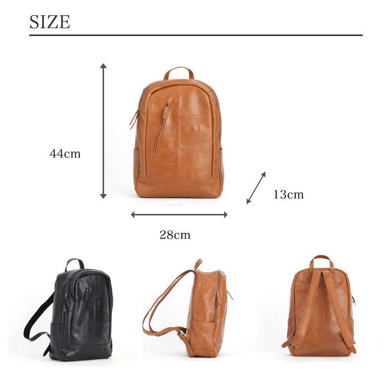 最新作の 通勤 ビジネス オールレザー レザー 本革 メンズ リュック バックパック レザーバッグ ポイント10倍 通学 ギフト ブランド 人気 シンプル 父の日 リュックサック デイパック カラー ネイビー