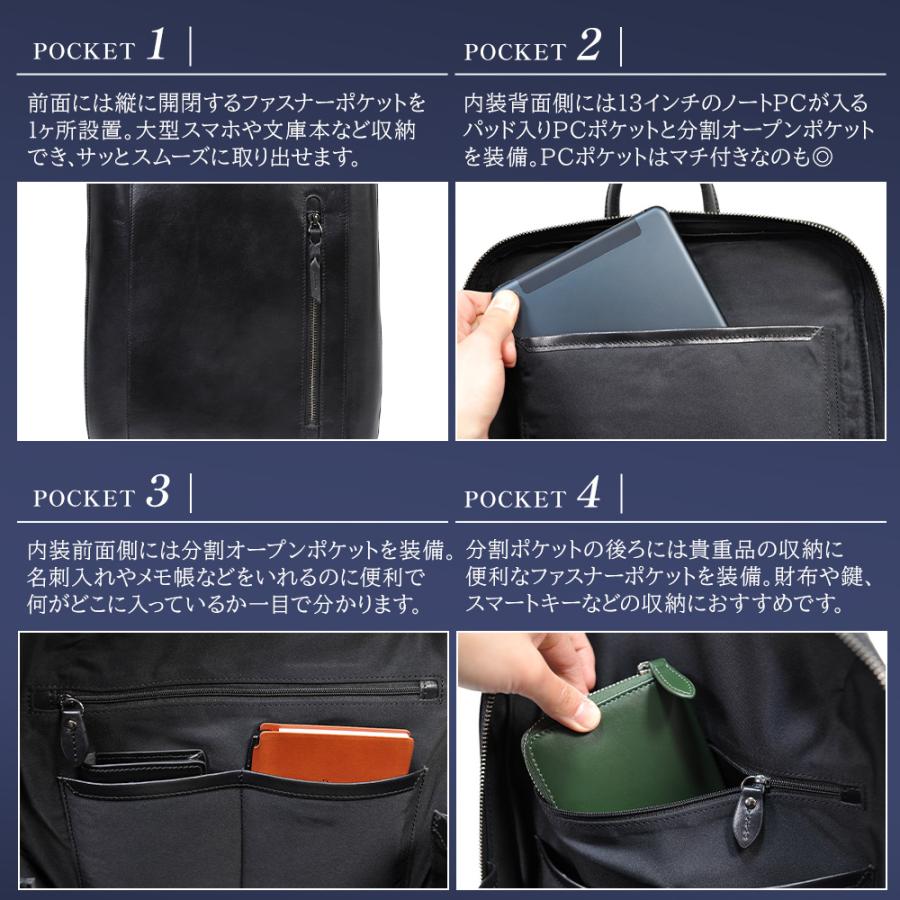 リュック 本革 革 メンズ ビジネスリュック レザーリュック スリム バッグ ファスナー付き 薄型 大容量 機能性 軽量 薄マチ 通勤 ビジネス PC joyaの画像