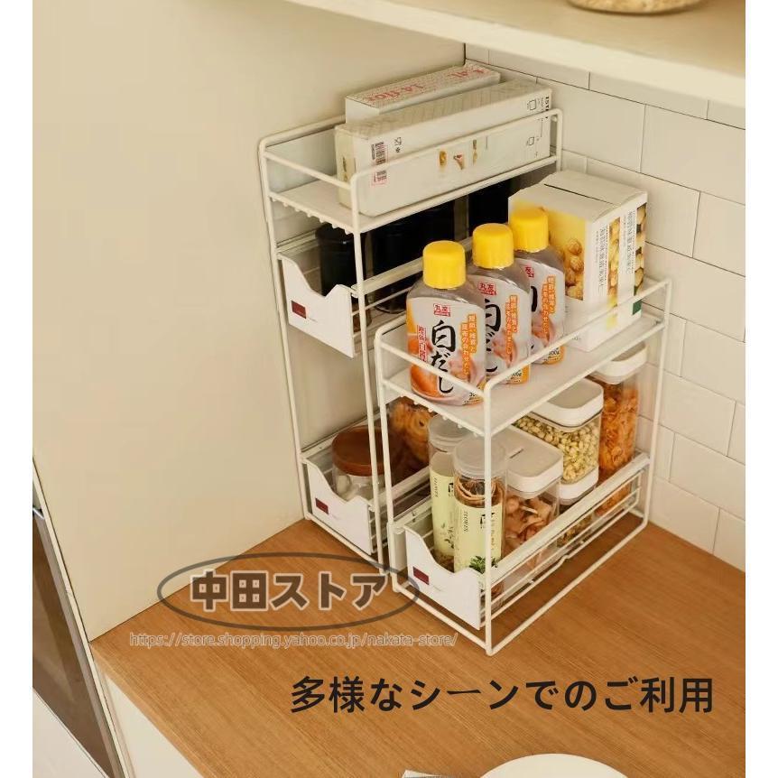 洗濯機横マグネット収納ラック 引き出し 冷蔵庫 ラック 1-3段式