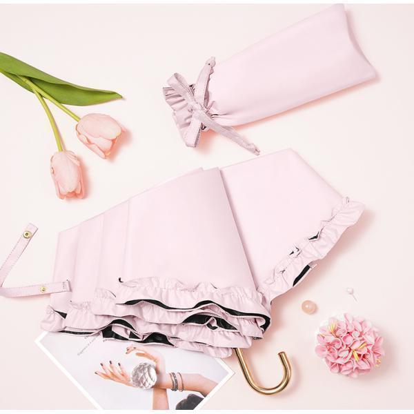 サンバリア　日傘　折りたたみ　ピンク サンバリア 日傘 晴雨兼用 折りたたみ 完全遮光 折りたたみ傘 傘