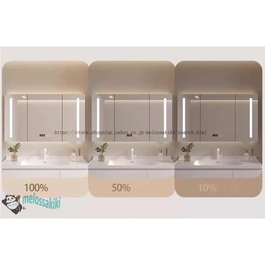 新品未使用☆＊ＬＥＤ照明付きミラーキャビネット Amazon.co.jp: ミラーキャビネット 洗面所 LED照明付き,ミラー