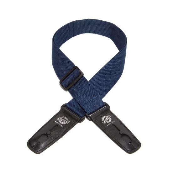 LOCK−IT STRAPS ギターストラップ LIS 004 P2NVYBLU 2” NAVY POLY BLUE, BLACK END