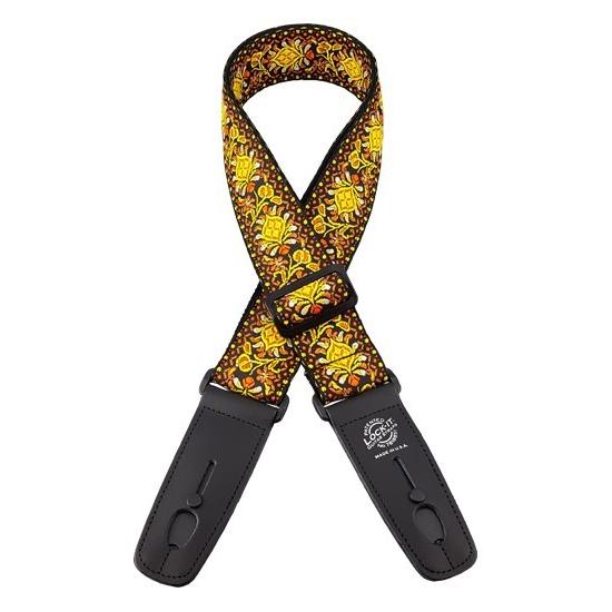 LOCK−IT STRAPS ギターストラップ LIS 064 LC 2" RETRO VINTAGE LEMON CHILL lockit