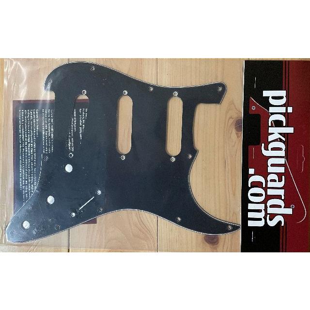 ストラトキャスター　ピックガード　オールドスタイル11穴　黒/白/黒　３プライ　PICKGUARD FOR STRAT　BLK/WH/BLK 3P, 11 HOLES｜genzovintageguitars