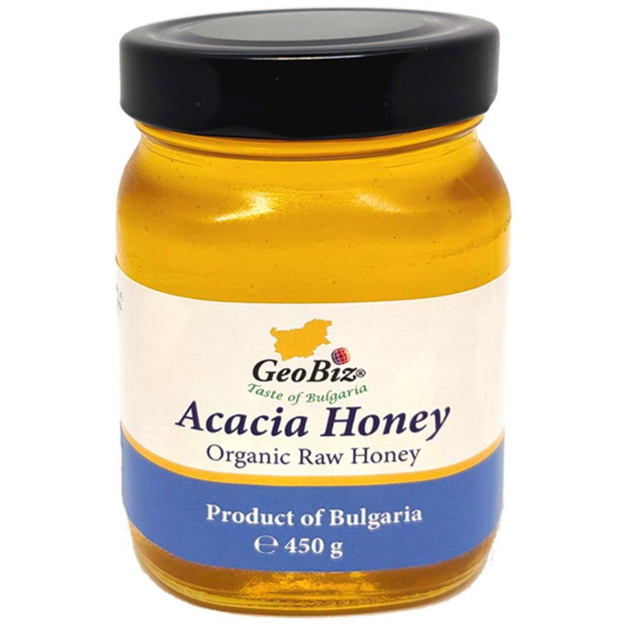 3.6 kg オーガニック生アカシアはちみつブルガリア産450gｘ8瓶 藤井養蜂場オンラインショップ / ブルガリア産オーガニック
