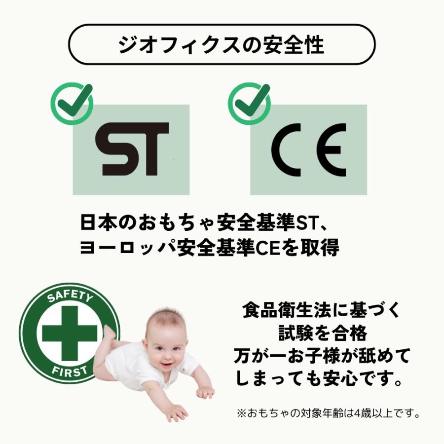 GEOFIX ジオフィクス ボリュームセット スタンダードカラー お片付けケース付 128ピース 知育玩具 誕生日 プレゼント 4歳 5歳 卒園祝い 入学祝いの画像