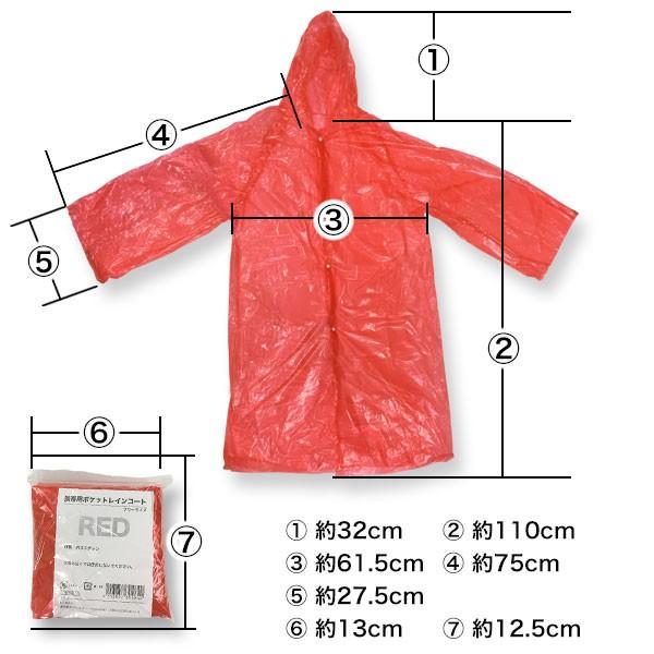 ポケットレインコート 大人用 赤色 1枚 雨具 カッパ 使い捨て 薄手 格安 激安 在庫あり 1070 ジオマート 通販 Yahoo ショッピング