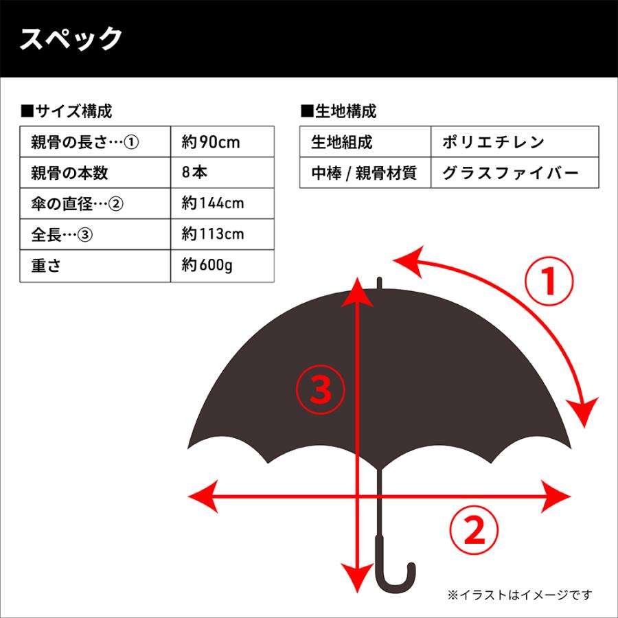 超特大 ビニール傘 大きい サイズ 透明 親骨90cm 直径144cm ホテル