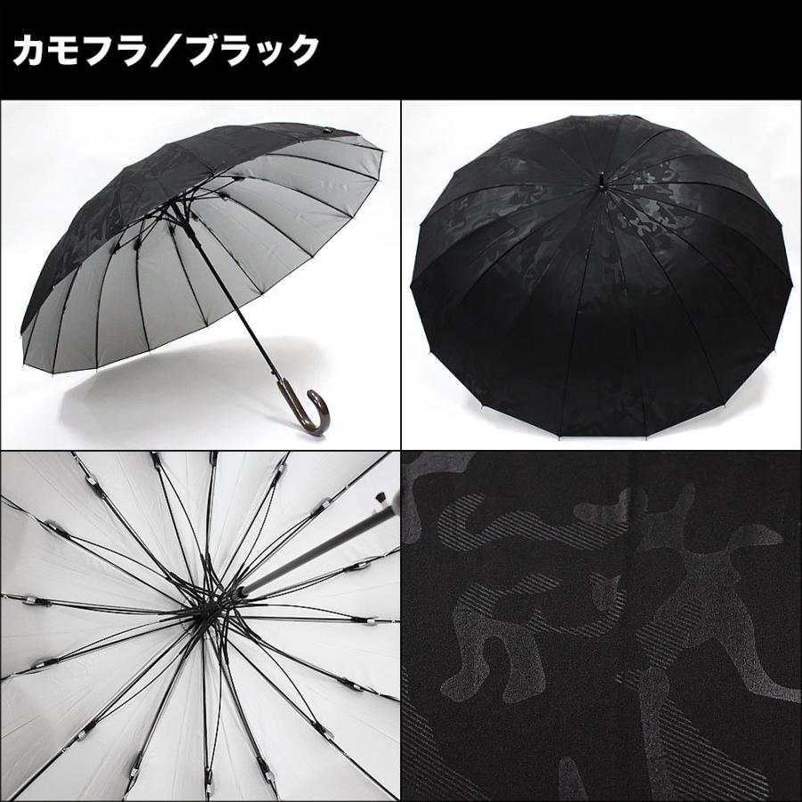 親骨16本65cmメンズ晴雨兼用傘 エンボス加工ペイズリー柄 裏シルバー