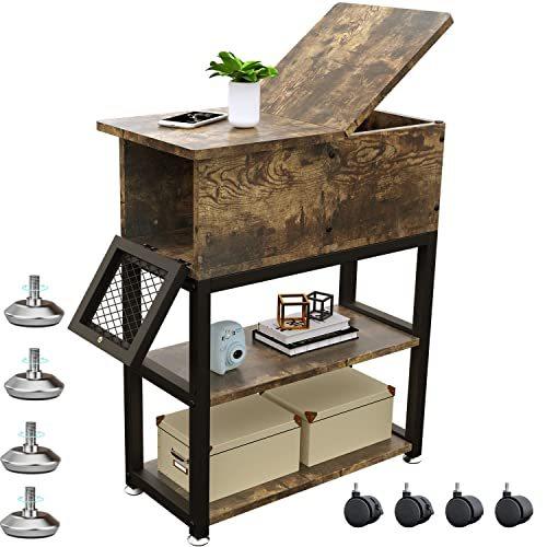 日本最安 サイドテーブル キャスター ナイトテーブル 木目調 テーブル 木目の天然風とスチールを合わせた落ち着いたヴィンテージ風 シンプルなデザインながらお部屋 A B09xhhz248 2602 サイドテーブル おしゃれ キャスター 棚付き 組立簡単 スリム 耐荷重55kg