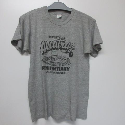 Tシャツ M チャンピオン 80s USA製 レーヨン アルカトラス 霜降り