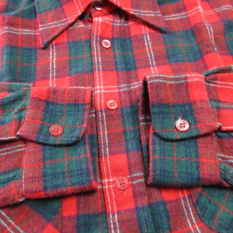 70s David Harrison ウール チェック シャツ 長袖 総柄 L 70s David Harrison ウール チェック シャツ 長袖 総柄 L - メルカリ