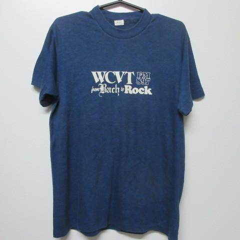 80s アメリカ製 オールド Tシャツ L 紺 ロックFM RKM 80年代