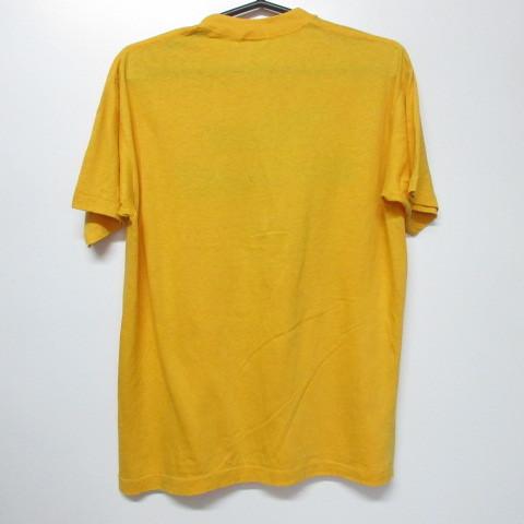 80s アメリカ製 オールド Tシャツ L 黄色 ENCO シグナル 80年代