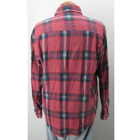 80s Lumber Jack スリランカ製 ネルシャツ 長袖シャツ M 赤 オールド