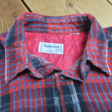 80s Lumber Jack スリランカ製 ネルシャツ 長袖シャツ M 赤 80s Lumber Jack スリランカ製 ネルシャツ 長袖シャツ M 赤