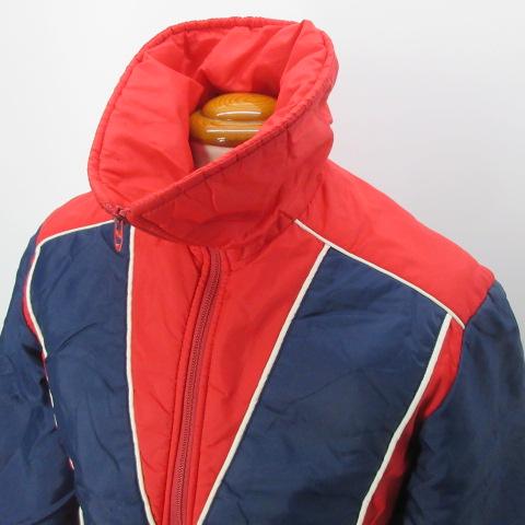 70s スキー Activa 中綿ジャケット M 赤紺 タロンZIP vintage オールド