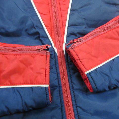 70s スキー Activa 中綿ジャケット M 赤紺 タロンZIP vintage オールド