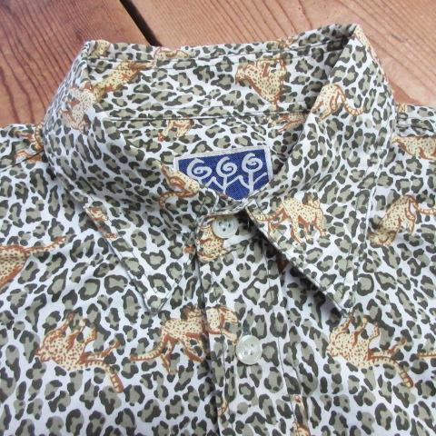 昭和レトロ ALTRO 柄シャツ M ヒョウ柄 アニマル柄 百虎 オールド 
