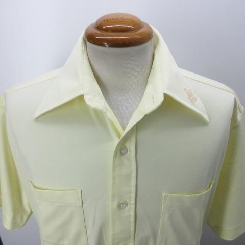 70年代 シアーズ SEARS 半袖 シャツ L 黄色 夏 vintage オールド 