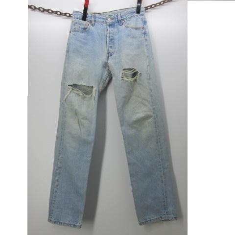 メンズ 90s アメリカ製 リーバイス 501 W29くらい ダメージ 古着