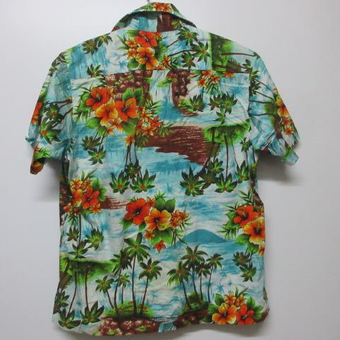 80年代 Shoreline Hawaii アロハシャツ S 赤 花柄 ヴィンテージ