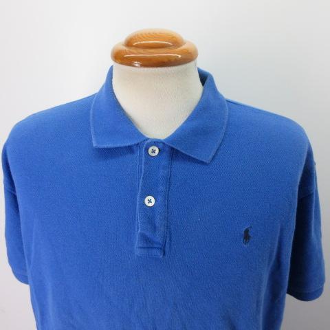POLO ラルフローレン ポロシャツ M 青 アメリカ古着 sy359 : 古着屋