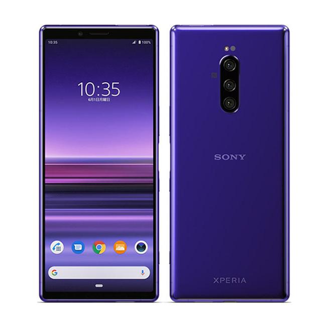 SONY xperia1 J9110 パープル SIMフリー Dual sim ガラスフィルム