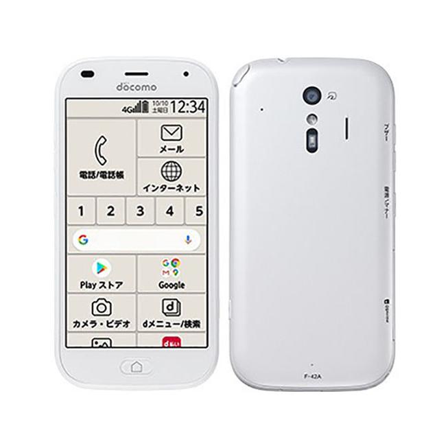 超美品 SIMフリー らくらくスマートフォン F-42A 32GB ホワイト色 らくらくスマートフォン F-42A[32GB] docomo ホワイト【安心保… : ゲオ