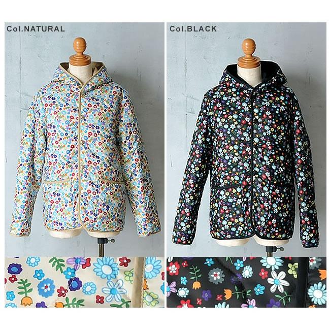 SALEセール 半額50%OFF Bohemians ボヘミアンズ 人気のレトロフラワー柄"CANDY FLOWER" リバーシブルキルトフードジャケット BJ-450 キルティング |  | 02