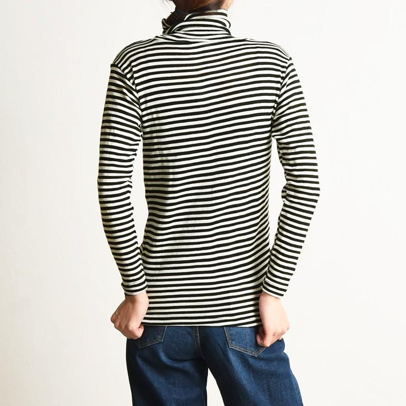 THERMADRY サーマドライ タートルネック ボーダー サーマルTシャツ